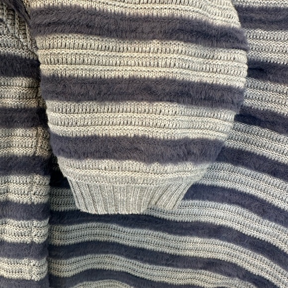 Bohme Azuline Striped Sweater Grey Navy Size M Excellent - Picture 5 of 6